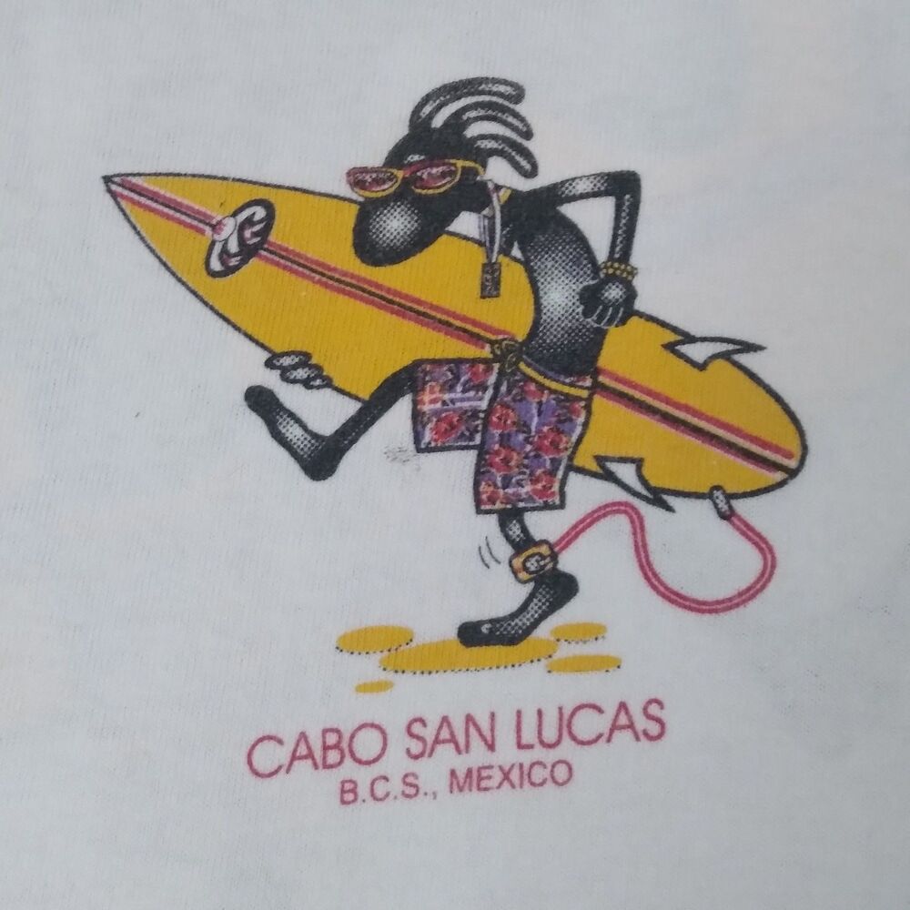 Tshirt Cabo San Lucas Mexico Size M Surfer Surfboard Beach Vtg Vacation Kids CSB